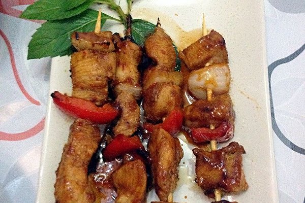 家常版diy的鸡肉串