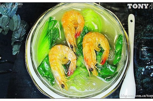 翡翠对虾汤