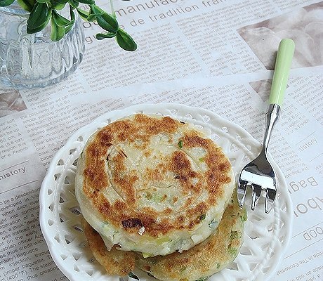 橄榄油葱饼