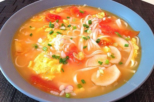 番茄杏鲍菇面蛋饭