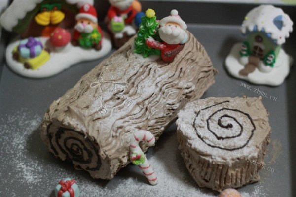 预热圣诞 大树根蛋糕卷