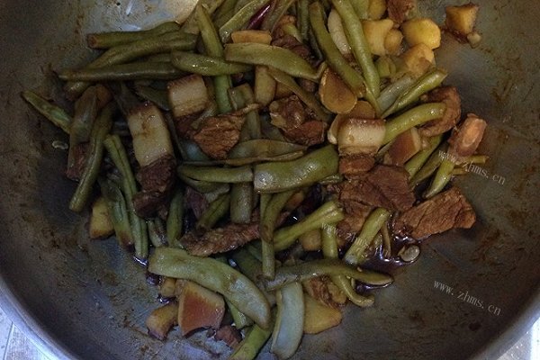 红烧肉炖豆角
