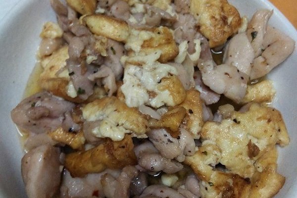 下酒菜鸡肉豆腐