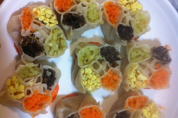 自制四喜蒸饺