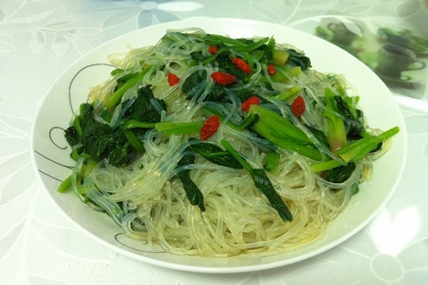 凉拌菠菜粉丝