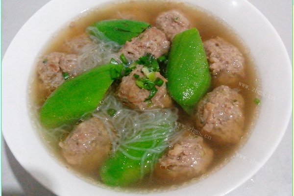 丝瓜丸子粉丝汤