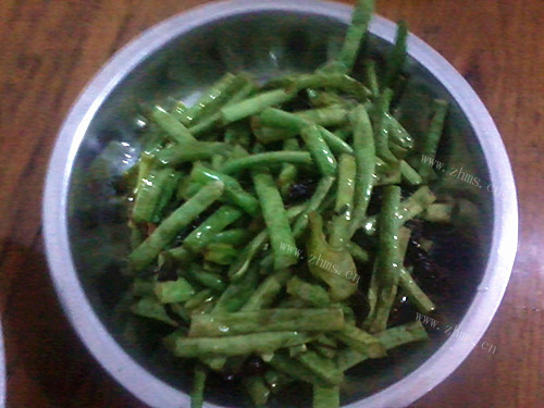 家常绍兴霉干菜炒豇豆