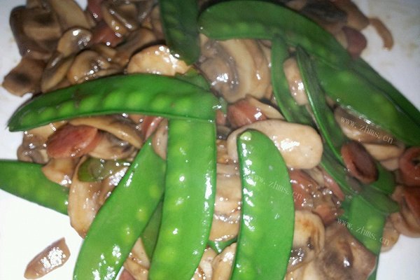 清淡的荷兰豆口蘑
