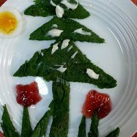自制圣诞树菠菜饼