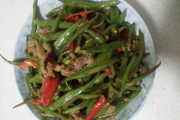 家常四季豆炒肉丝