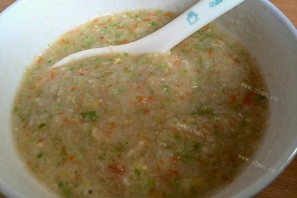 美味彩色菜泥粥