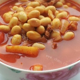 家常产妇汤品-番茄黄豆牛肉汤