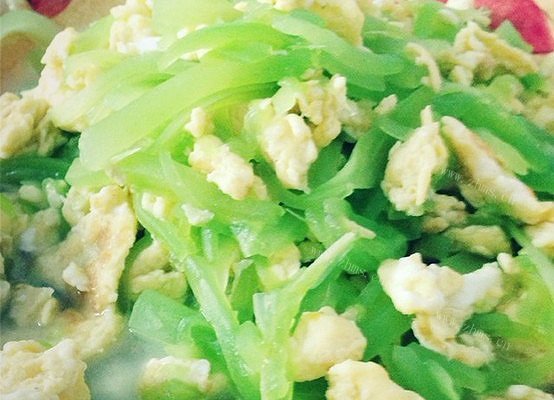 自制莴苣丝炒蛋花
