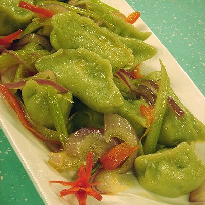 翡翠炒饺子