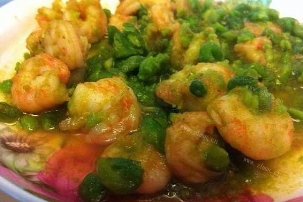 家常青豆炒虾仁