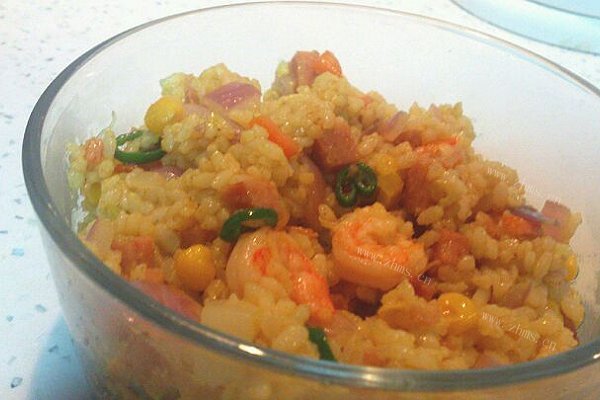 椰香咖喱火腿海鲜饭