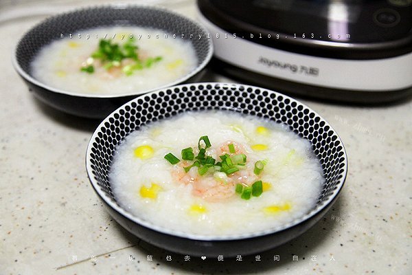 鲜虾玉米粥