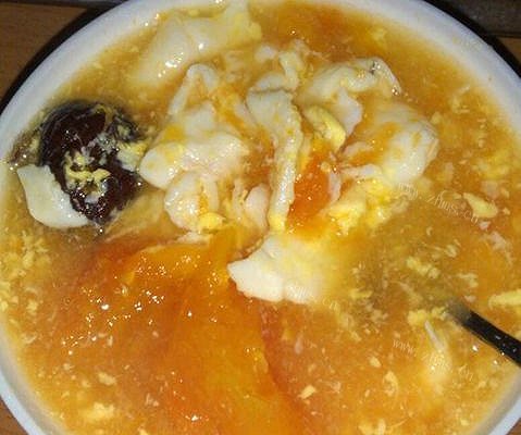 冰糖木瓜鸡蛋糖水