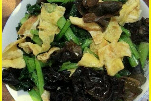 青菜木耳蛋皮