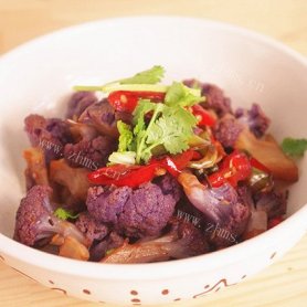 紫色的诱惑 干锅紫菜花