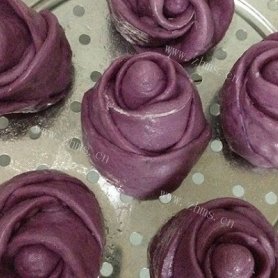 家常紫薯玫瑰花卷