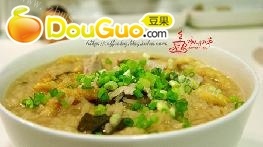 营养麻花绿茶瘦肉粥