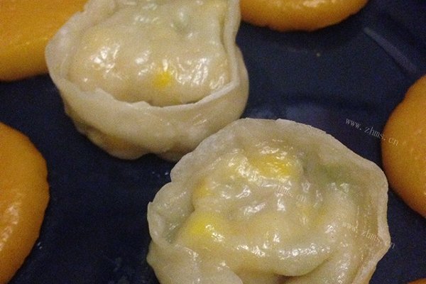 虾仁玉米豆角蒸饺