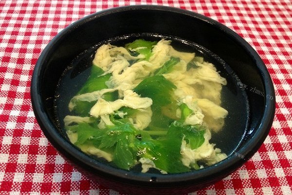 芹菜叶蛋花汤