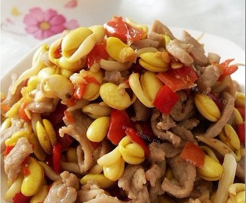家常泡椒黄豆芽炒肉丝