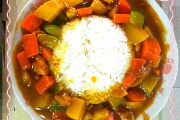 咖喱鸡块饭
