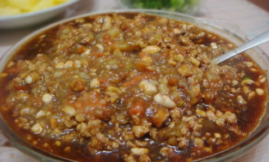 鱼香肉末茄泥