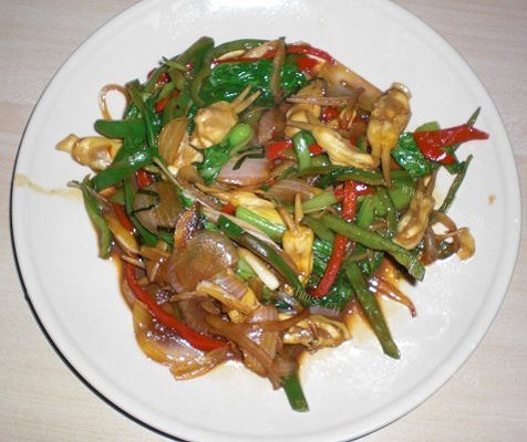 爆炒蛏肉