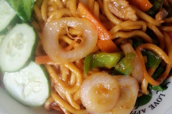 美味的蔬菜炒面