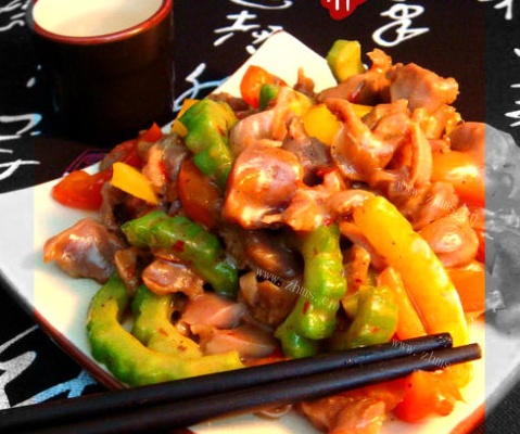 鲜蔬炒鸡胗