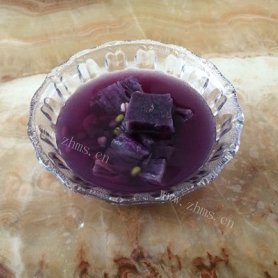 紫薯彩豆消暑汤