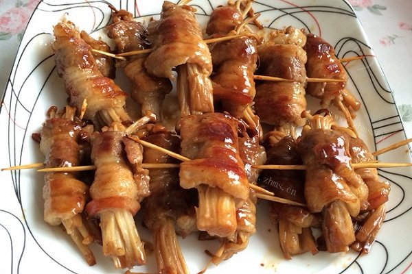 独家五花肉卷金针菇