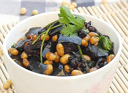 黄豆烧茄子