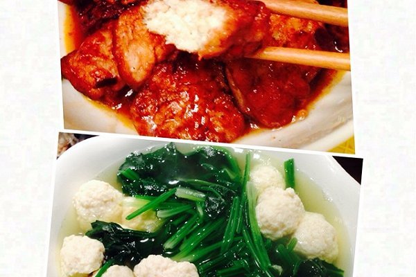 美味豆腐虾丸 - 两种吃法
