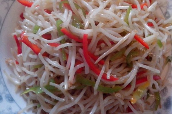 红绿椒炒豆芽