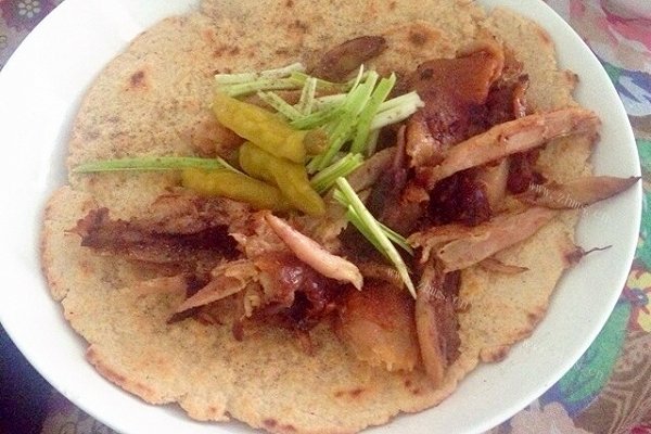 杂面薄饼鸡柳卷