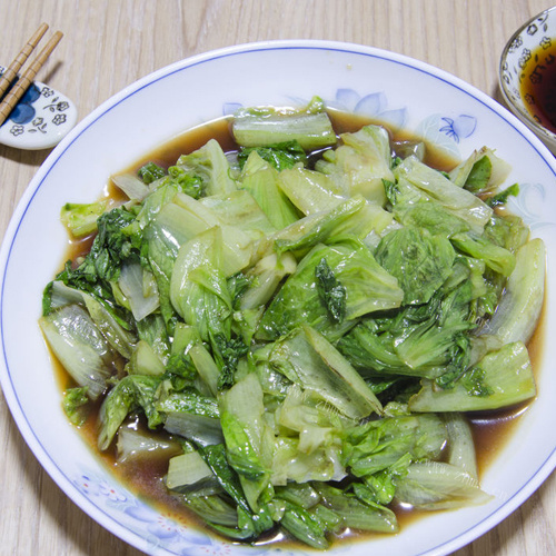 十分诱人的蚝油生菜