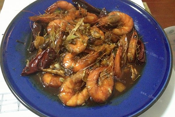 葡萄籽油焖大虾