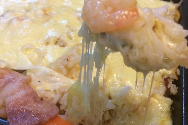 培根虾仁芝士焗饭
