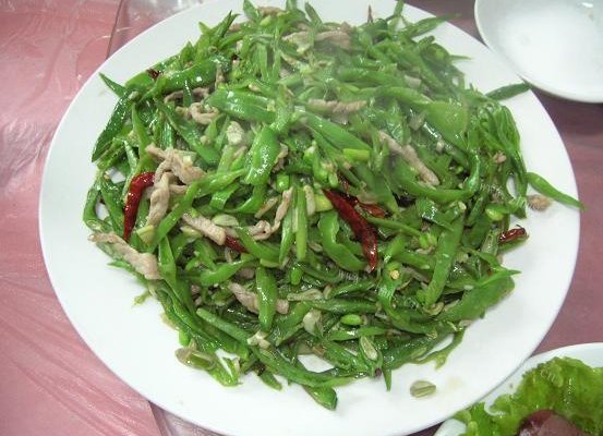 好吃的扁豆炒肉丝