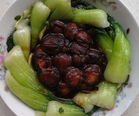 青菜炒香菇