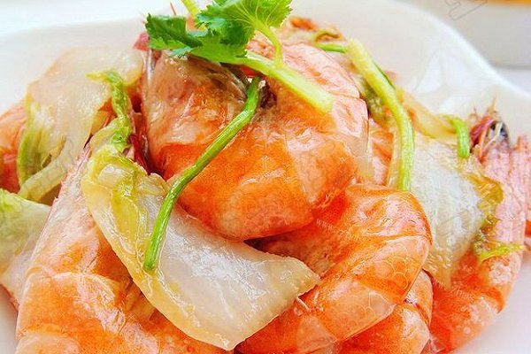 大虾炒白菜