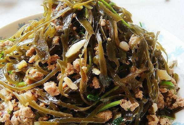 海带丝炒肉沫