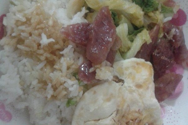 自制电饭锅营养腊肠饭