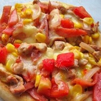 家常版番茄肉丝洋葱披萨