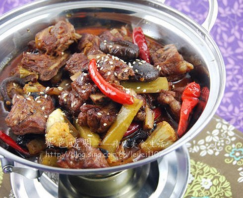 红酒豆豉干锅脆排（炖排骨）